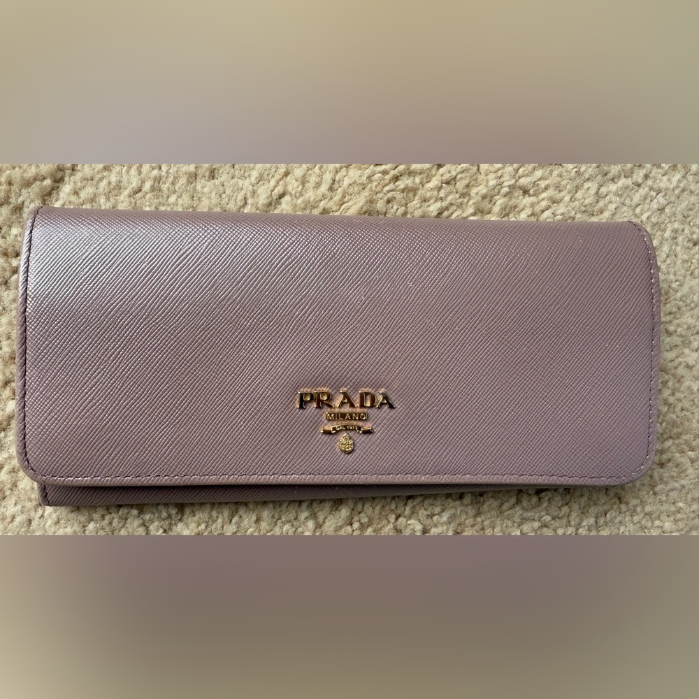 Used Authentic Prada Saffiano leather wallet